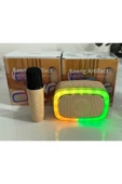 XM66 Mini Karaoke Speaker Taşınabilir Bluetooth Hoparlör Mikrofon Seti Sd,usb,rgb Işıklı Ses Bombası - 1