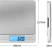 Busstier 0.1g Hassasiyetli Dijital Mutfak Terazisi 3Kg Kapasiteli Paslanmaz Çelik Platform - 7
