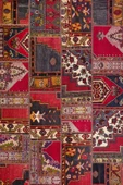 Patchwork Desenli Yıkanabilir Pamuk Taban Dijital Baskılı Halı  KIRMIZI 100X200 - 2