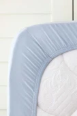 Penye Çift Kişilik Fitted Çarşaf 160x200+30 Cm Mavi - 2