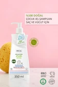 %100 Doğal Organik Sertifikalı Bebek Ve Çocuk Jel Şampuanı Saç Vücut Lavanta Konak Önleyici 350 ml - 2