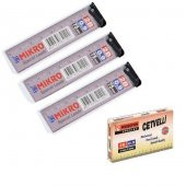 Min 0.9 Mm Cetvelli Kalem Ucu 75 Mm Mikro Uç 3 Adet - 2