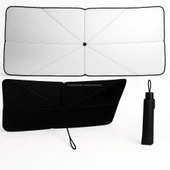 Katlanabilir Şemsiye Tipi Güneşlik 140x80 cm UV Koruma Isı Yalıtımı Kolay Kurulum - 1