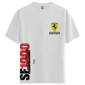 Ferrari SF1000 Legacy – %100 Pamuklu Kadın Beyaz Tişört – Premium Quality - 1