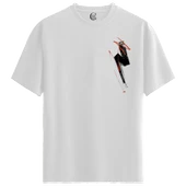 Fragmented Flow - %100 Pamuklu Erkek Beyaz Tişört - Premium Quality thumbnail 1