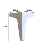 Serçe Düz 15CM Plastik Ayak Mobilya Masa ve Dolap AYAĞI(15CM)(BEYAZ-SİYAH) Beyaz 15cm 15cm - 2 ADET - 5