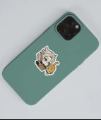 Genshin-Albedo 2 Li Sticker Set Parlak Kağıt-Monstat-Genshin impact-oyun süsleme - 4
