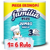 Plus Jumbo Havlu 1=3 Rulo 6 Adet - 1