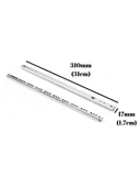 17MM Teleskobik Çekmece Rayı Gömme Bilyeli Ince Ray(40,6CM-34.2CM)(1 Takım) 31cm 31cm - 2 ADET - 3