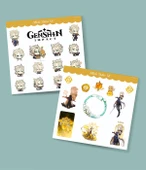 Genshin-Albedo 2 Li Sticker Set Parlak Kağıt-Monstat-Genshin impact-oyun süsleme - 1