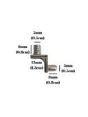 Metal 5mm Vidalı ve Geçme Raf Pimi Dolap Raf Altı Pimi(METAL) Krom KROM - 12 ADET - 3