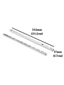 17MM Teleskobik Çekmece Rayı Gömme Bilyeli Ince Ray(40,6CM-34.2CM)(1 Takım) 34.2cm 34.2cm - 2 ADET - 3