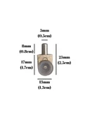 Metal Vakumlu 5mm Geçme Raf Pimi Vantuzlu Dolap Raf Altı Pimi(VANTUZLU)(METAL) Krom KROM - 16 ADET - 3
