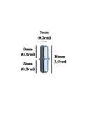 Metal Çift Taraflı 5mm Geçme Raf Pimi Dolap Raf Altı Pimi(METAL) Krom KROM - 4 ADET - 3