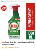 FAİRY POWER SPREY 500MLX2 ADET - 1