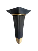 Irem Siyah Altın 20 cm Plastik Ayak Mobilya Masa ve Dolap Ayağı(20cm)(SİYAH - ALTIN) Siyah 20cm 20cm - 2 ADET - 1