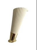 Yatay Desenli 15cm Krem Plastik Ayak Mobilya Masa ve Dolap Ayağı(KREM ALTIN)(15cm) Krem 15cm KREM-ALTIN - 1 ADET - 1