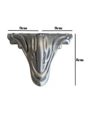 Lükens Desenli Gümüş 8 cm Plastik Ayak Mobilya Masa ve Dolap Ayağı (8cm)(GÜMÜŞ) Gri 8cm 8cm - 1 ADET - 5