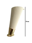 Yatay Desenli 15cm Krem Plastik Ayak Mobilya Masa ve Dolap Ayağı(KREM ALTIN)(15cm) Krem 15cm KREM-ALTIN - 1 ADET - 4
