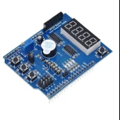 Multi Çok Fonksiyonlu Arduino Shield 7 Segment Buzer Button Pot Servo Analog Ds18b20 Lm35 Servo Led thumbnail 1