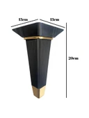 Irem Siyah Altın 20 cm Plastik Ayak Mobilya Masa ve Dolap Ayağı(20cm)(SİYAH - ALTIN) Siyah 20cm 20cm - 2 ADET - 5