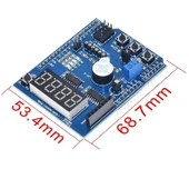 Multi Çok Fonksiyonlu Arduino Shield 7 Segment Buzer Button Pot Servo Analog Ds18b20 Lm35 Servo Led thumbnail 6