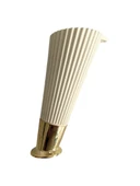 Yatay Desenli 15cm Krem Plastik Ayak Mobilya Masa ve Dolap Ayağı(KREM ALTIN)(15cm) Krem 15cm KREM-ALTIN - 2 ADET - 1