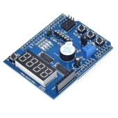 Multi Çok Fonksiyonlu Arduino Shield 7 Segment Buzer Button Pot Servo Analog Ds18b20 Lm35 Servo Led thumbnail 3