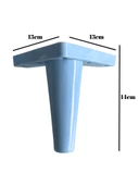 Rüzgar Plastik 14cm Ayak Mobilya Masa ve Dolap Ayağı(14CM)(MAVİ) Mavi 14cm 14cm - 4 ADET - 4