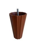 Armut Kahverengi Plastik 12 cm Ayak 8 mm Vidalı Mobilya Koltuk ve Baza Ayağı(12cm)(KAHVERENGİ)(8mm VİDALI PASOLU) Kahverengi 12cm 12cm - 4 ADET - 4