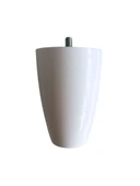 Plastik Ayak 8mm Vidalı Mobilya Koltuk ve Baza Ayağı(BEYAZ)(10CM)(8mm Vidalı) Beyaz 10cm 10cm - 2 ADET - 1