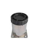 Metal Krom 8cm Ayak Mobilya Masa ve Dolap Ayağı(KROM)(8cm)(Çap:60mm) Krom 8cm KROM - 2 ADET - 2