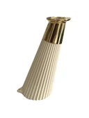 Yatay Desenli 15cm Krem Plastik Ayak Mobilya Masa ve Dolap Ayağı(KREM ALTIN)(15cm) Krem 15cm KREM-ALTIN - 2 ADET - 2