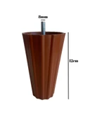 Armut Kahverengi Plastik 12 cm Ayak 8 mm Vidalı Mobilya Koltuk ve Baza Ayağı(12cm)(KAHVERENGİ)(8mm VİDALI PASOLU) Kahverengi 12cm 12cm - 1 ADET - 5