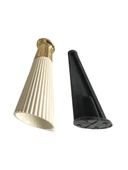 Yatay Desenli 15cm Krem Plastik Ayak Mobilya Masa ve Dolap Ayağı(KREM ALTIN)(15cm) Krem 15cm KREM-ALTIN - 1 ADET - 3
