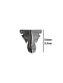 Kelebek Düz 2.5cm Metal Ayak Çeyiz ve Hediye Kutusu Mobilya Ayağı(2.5cm)(GÜMÜŞ) Gümüş 2.5cm GÜMÜŞ - 2 ADET - 4