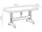 Omnipazar IRK-HM100 Oval Köşe Plastik Dikdörtgen Masa 90x150 cm - 6