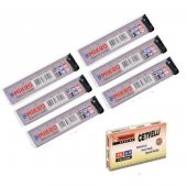 Min 0.9 Mm Cetvelli Kalem Ucu 75 Mm Mikro Uç 6 Adet - 2