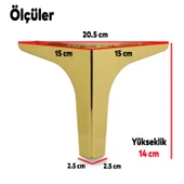 Mobilya Kanepe Sehpa TV Ünitesi Koltuk Ayağı 14 cm Gold Altın Baza Ayak 4 Adet thumbnail 2