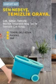 Comfort Mop Seti Tekerlekli Paspas Temizlik Seti Temizlik Kovası Döner Başlıklı thumbnail 3