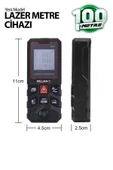 Yüksek Hassasiyet 100 Metre Lazer Metre Ölçer LCD Dijital Ekran Su Terazili Lazermetre Lazerli - 3