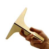 Mobilya Kanepe Sehpa TV Ünitesi Koltuk Ayağı 14 cm Gold Altın Baza Ayak 4 Adet thumbnail 4