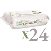 Baby Turco  90 Lı Beyaz Sabun Kokulu Islak Havlu 24 Lü Set - 1