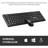 Lecoo Cm101 Siyah Kablolu Mouse & Klavye Set - 2