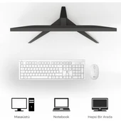 Lecoo Kw200 Kablosuz Klavye & Mouse Set Beyaz - 2