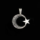 925 Ayar Gümüş Ayyıldız Kolye Ucu - 2