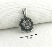 925 Ayar Gümüş Mührü Süleyman Kolye Ucu thumbnail 3