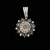 925 Ayar Gümüş Mührü Süleyman Kolye Ucu thumbnail 2