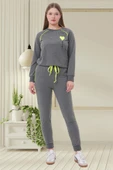 Mecit 6200 Bayan Füme Spor Uzun Kollu Pijama Takımı - 3