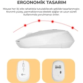 Lecoo Km2001 Klavye & Mouse Kablosuz Set Beyaz - 6